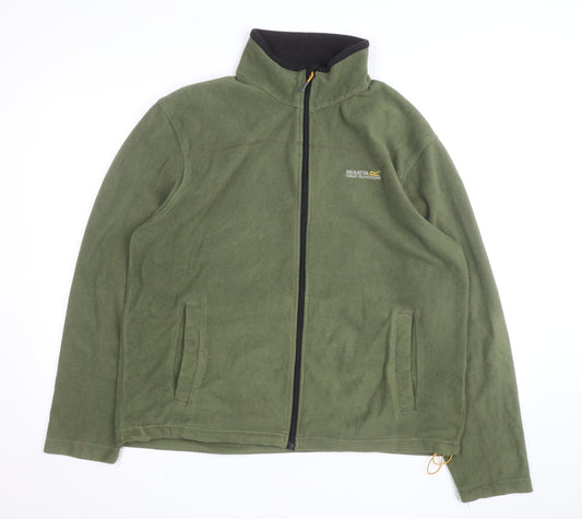 Regatta Men’s Green Fleece Full Zip Windbreaker Jacket XL