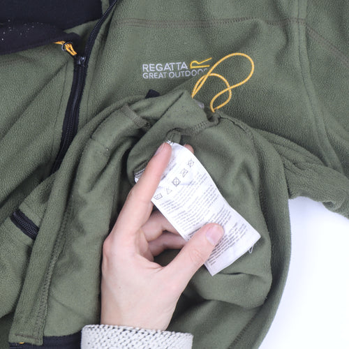 Regatta Men’s Green Fleece Full Zip Windbreaker Jacket XL