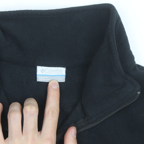 Columbia Men's Black Fleece Full Zip Windbreaker Jacket L