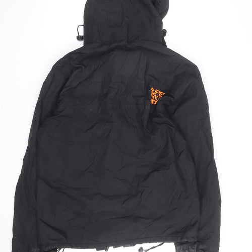 Superdry Men's Black 2XL Windbreaker Hooded Jacket