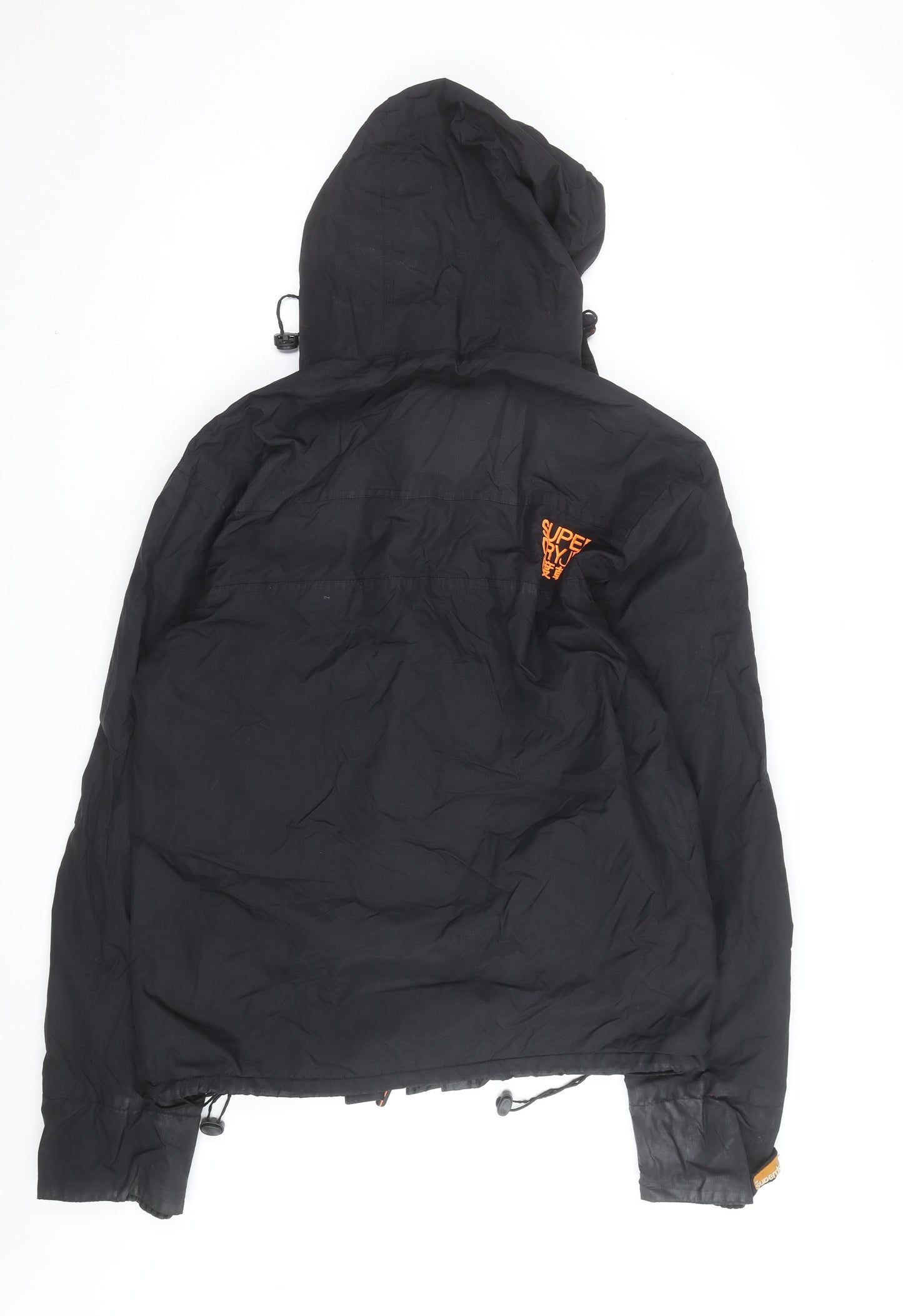 Superdry Men's Black 2XL Windbreaker Hooded Jacket