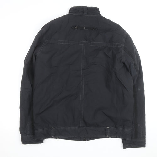 Dissident Men's Black Regular Fit Biker Jacket L 42in Polyester
