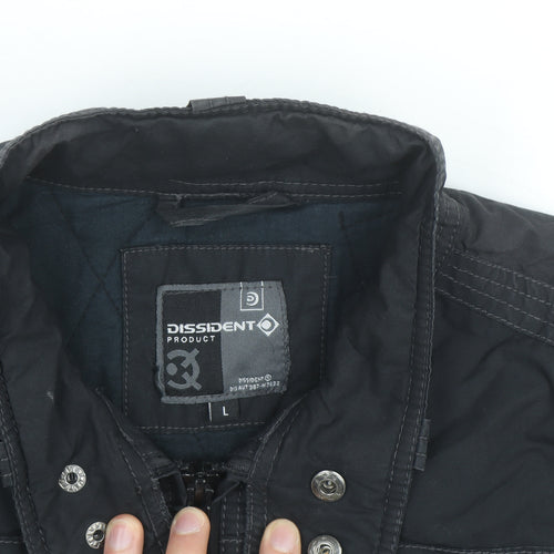 Dissident Men's Black Regular Fit Biker Jacket L 42in Polyester