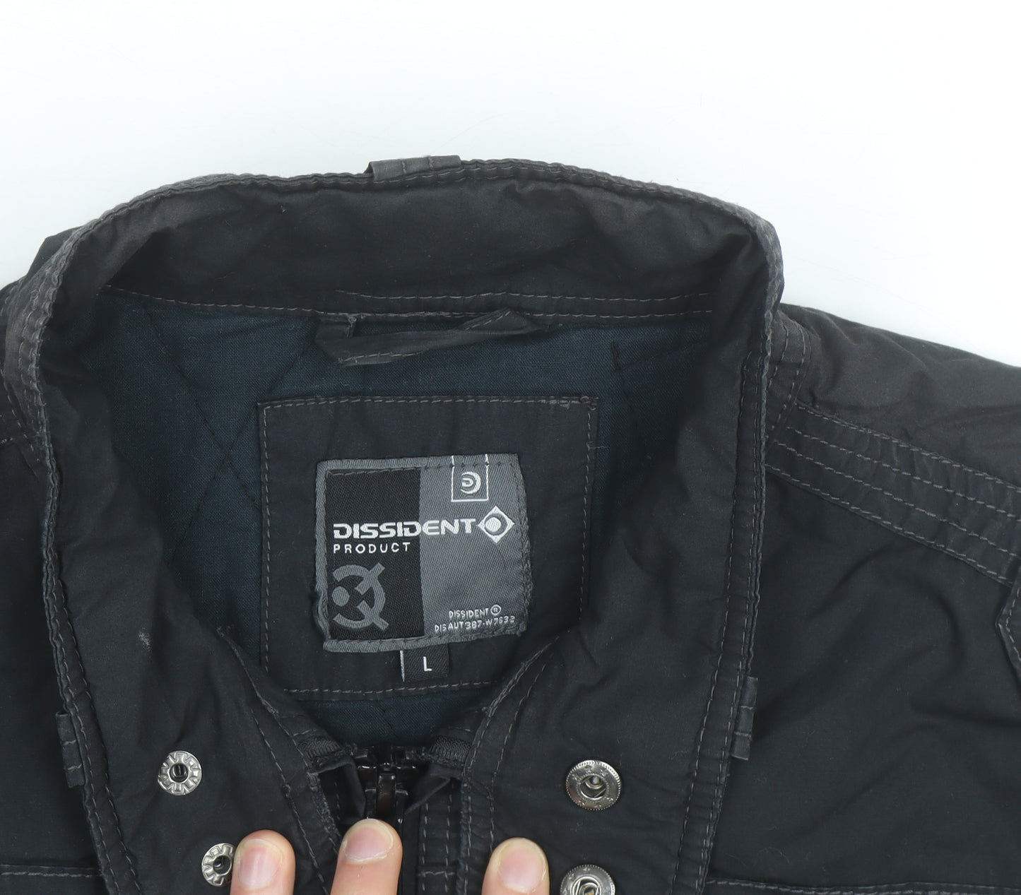 Dissident Men's Black Regular Fit Biker Jacket L 42in Polyester