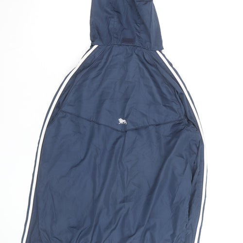 Lonsdale Men's Blue Hooded Windbreaker Jacket Size M