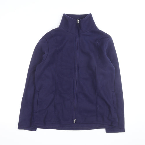 Anne de Lançay Men's Blue Full Zip Fleece Active Jacket Medium