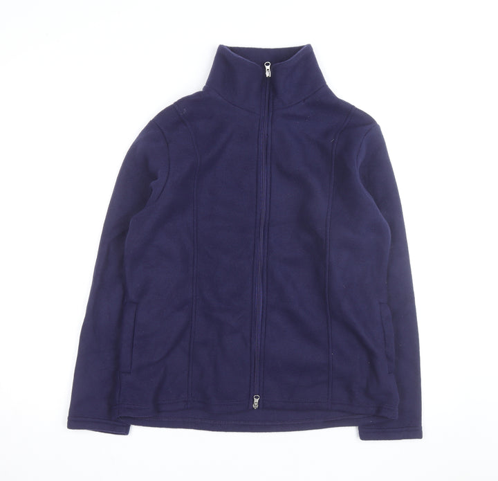 Anne de Lançay Men's Blue Full Zip Fleece Active Jacket Medium