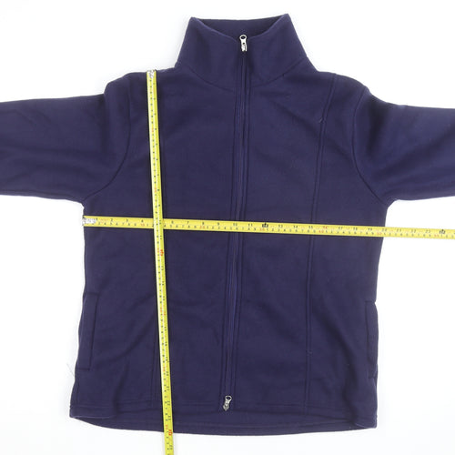 Anne de Lançay Men's Blue Full Zip Fleece Active Jacket Medium