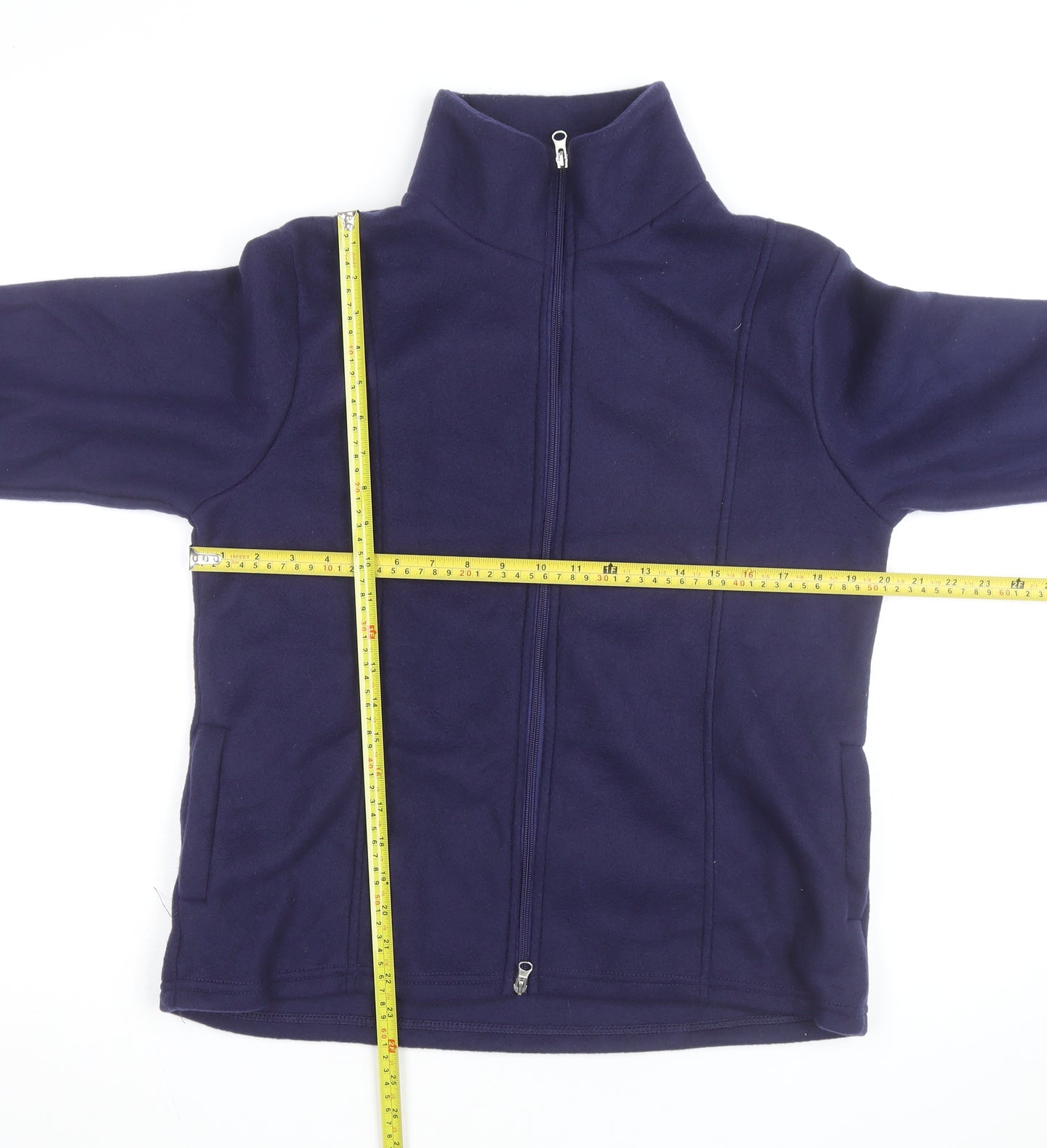 Anne de Lançay Men's Blue Full Zip Fleece Active Jacket Medium