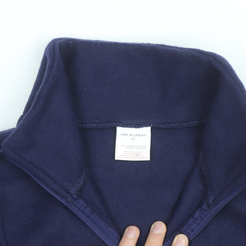 Anne de Lançay Men's Blue Full Zip Fleece Active Jacket Medium