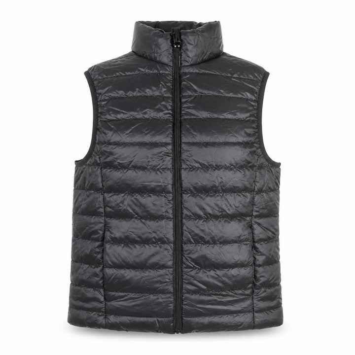 Boohoo Women’s Black Puffer Waistcoat Gilet Size 8 Quilted Zip