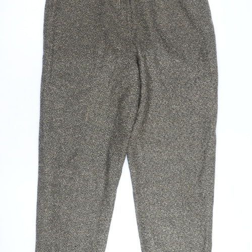 Tabi International Women's Black Tweed Tapered Trousers Size 10