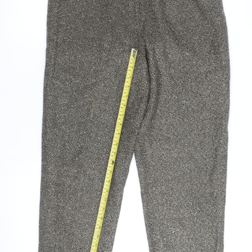 Tabi International Women's Black Tweed Tapered Trousers Size 10