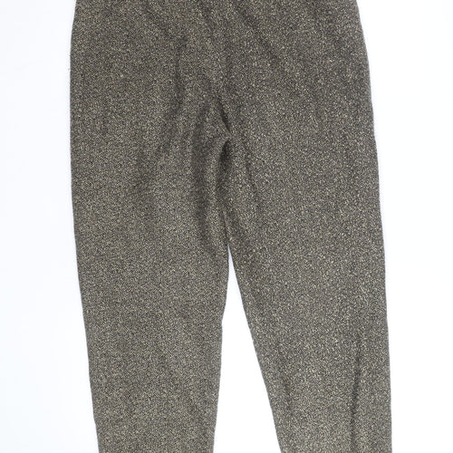 Tabi International Women's Black Tweed Tapered Trousers Size 10