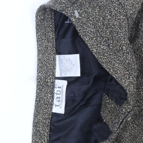 Tabi International Women's Black Tweed Tapered Trousers Size 10