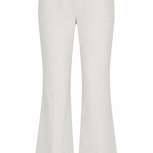 Rampage Women’s Beige Flared Stretch Cotton Trousers Size 12