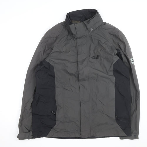 Jack Wolfskin Men's Grey Waterproof Hiking Jacket Size L Outdoor Coat