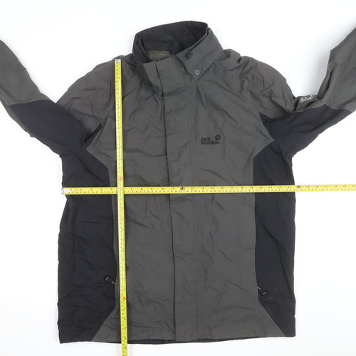 Jack Wolfskin Men's Grey Waterproof Hiking Jacket Size L Outdoor Coat