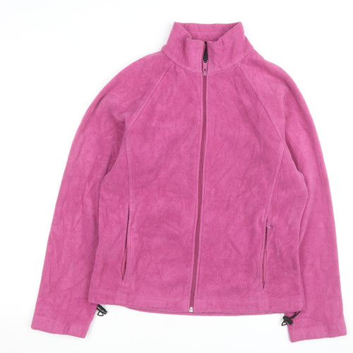 Columbia Women Pink Fleece Full Zip Lightweight Active Jacket M