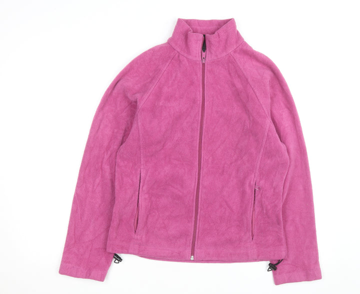 Columbia Women Pink Fleece Full Zip Lightweight Active Jacket M