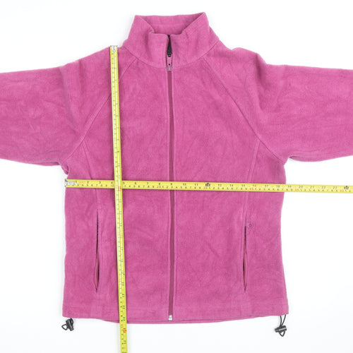 Columbia Women Pink Fleece Full Zip Lightweight Active Jacket M