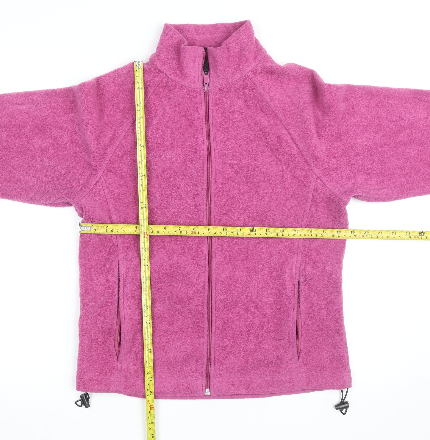 Columbia Women Pink Fleece Full Zip Lightweight Active Jacket M