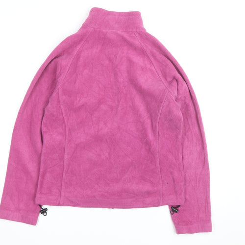 Columbia Women Pink Fleece Full Zip Lightweight Active Jacket M