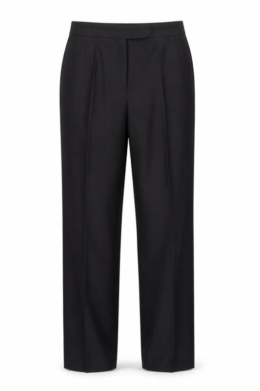 Front view of Lady Brax Black Dress Pants unisex adults m regular fit straight leg trousers