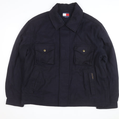 Tommy Hilfiger Men's Blue Wool Blend Lined XL Jacket