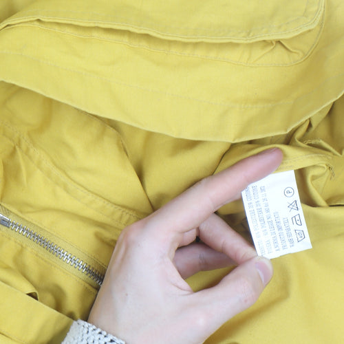 Leader Jackets Men's Yellow Hooded Waterproof Rain Coat Jacket M