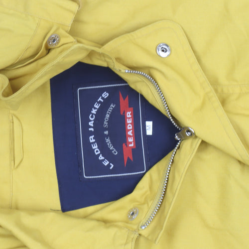Leader Jackets Men's Yellow Hooded Waterproof Rain Coat Jacket M