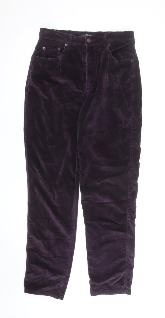 Blue Jeans Women’s Purple Velvet Stretch Trousers Size 10