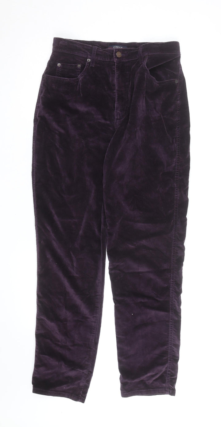 Blue Jeans Women’s Purple Velvet Stretch Trousers Size 10