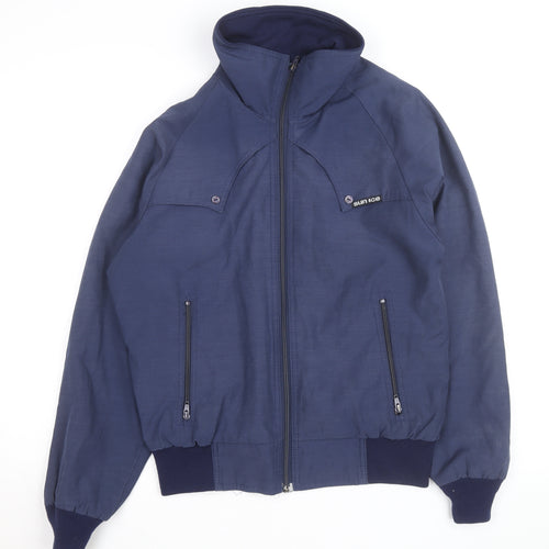 Sun Ice Mens Blue Medium Bomber Jacket Full Zip Casual Outerwear
