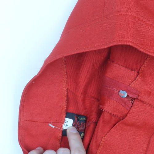 Beastly Women’s Red Wide-Leg Trousers Size 12 Polyester