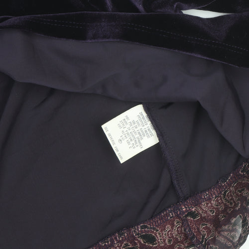 Carole Little Women's Petite Purple Velvet Cardigan Size 10