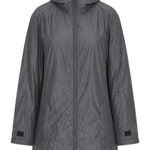 Coal Harbour Women's Grey Hooded Rain Coat Jacket M