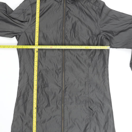 Coal Harbour Women's Grey Hooded Rain Coat Jacket M