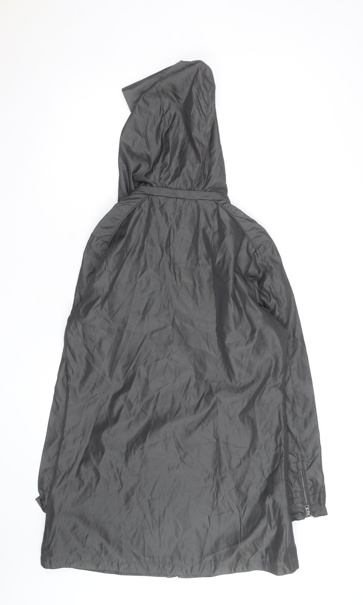 Coal Harbour Women's Grey Hooded Rain Coat Jacket M