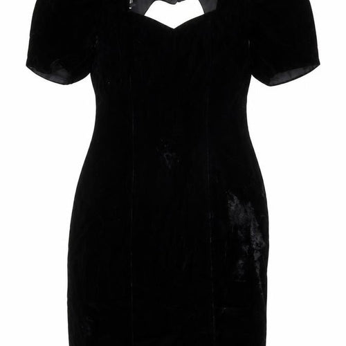 Petites by Par Au Mode Women’s Black Velvet Petite Bodycon Dress Size 8