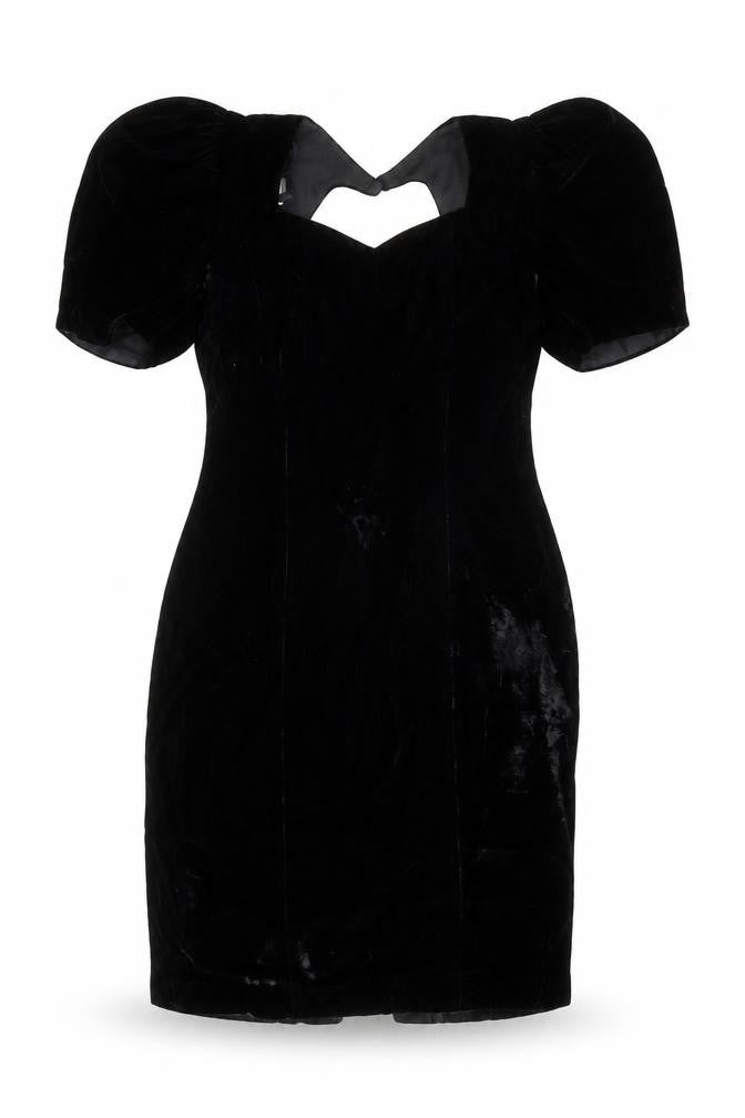 Petites by Par Au Mode Women’s Black Velvet Petite Bodycon Dress Size 8