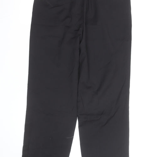 Men’s Black Wool Blend 32R Pleated Formal Dress Trousers