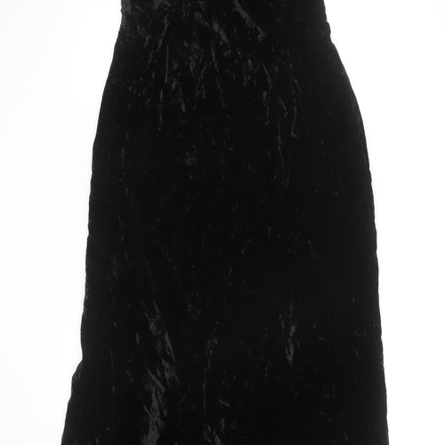 Brooks Brothers Women’s Black Velvet Long Slip Dress Size 8