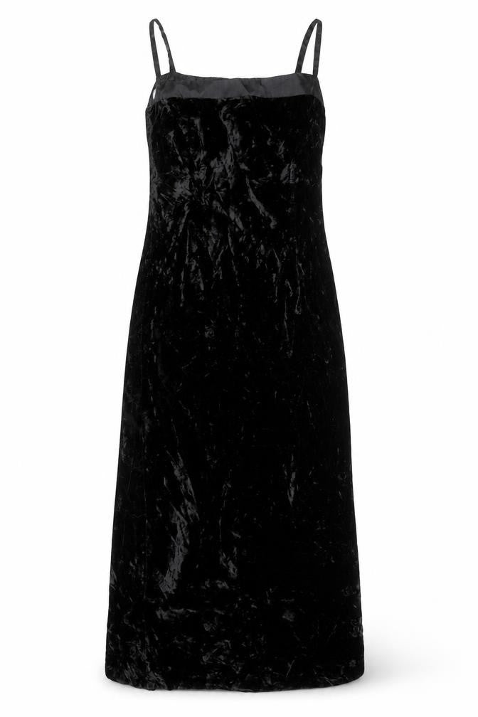 Brooks Brothers Women’s Black Velvet Long Slip Dress Size 8