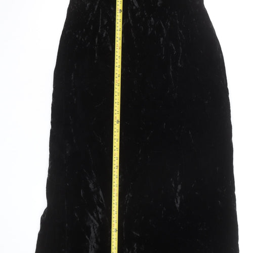 Brooks Brothers Women’s Black Velvet Long Slip Dress Size 8