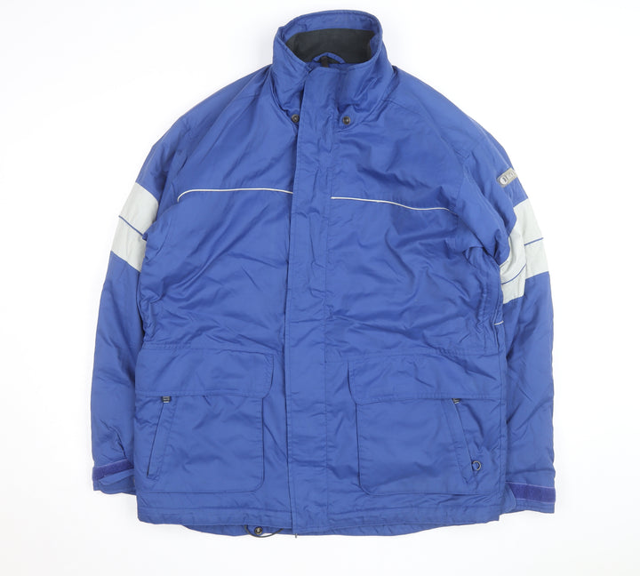 Black Dot Men's Blue Polyester Parka Jacket M Windproof Lined