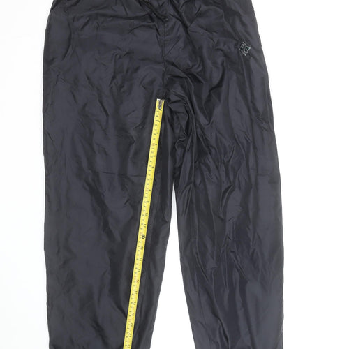 Jerzees Men’s Black M Nylon Jogger Trousers with Drawstring Waist