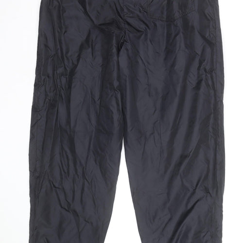 Jerzees Men’s Black M Nylon Jogger Trousers with Drawstring Waist