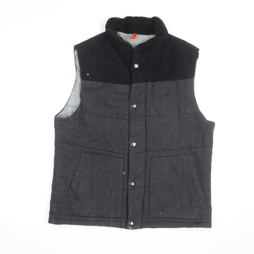 Nautica Men's Grey Wool Blend Padded Waistcoat Lined Bodywarmer Size L