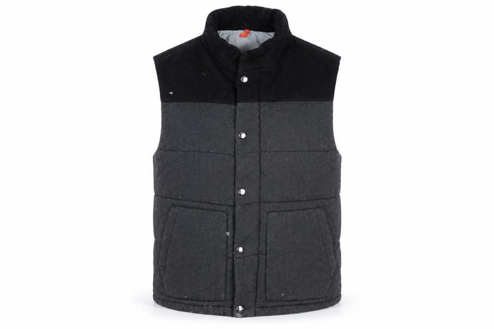 Nautica Men's Grey Wool Blend Padded Waistcoat Lined Bodywarmer Size L